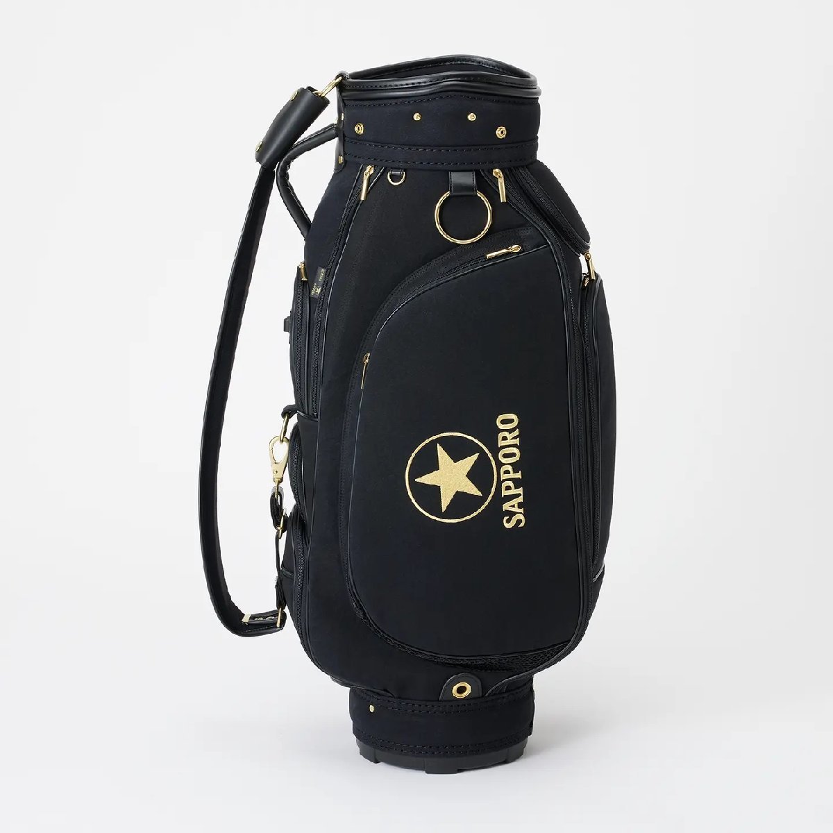 ☆新品未使用☆ サッポロ 黒ラベル×GOLF SERIES Caddie bag 考英舎 キャディバッグ BLACK BL037CB01_画像1