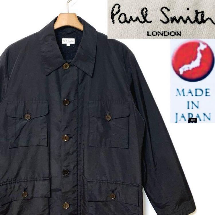 希少！日本製！Paul Smith ポールスミス　ロンドン 4ポケット・カバージャケット　ブラック　定価5.2万円　送料無料