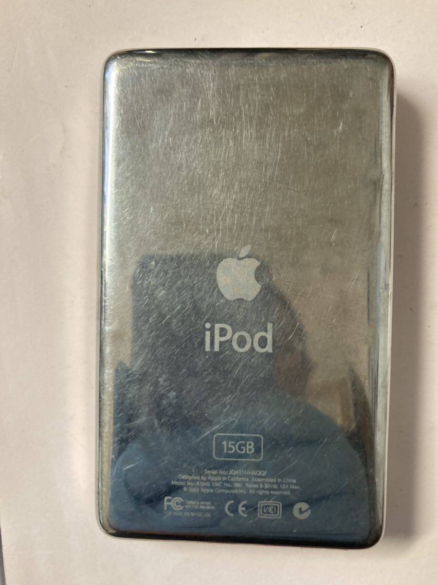 iPod 3世代 (classic) A1040 15GB 新品バッテリー交換済み_画像5