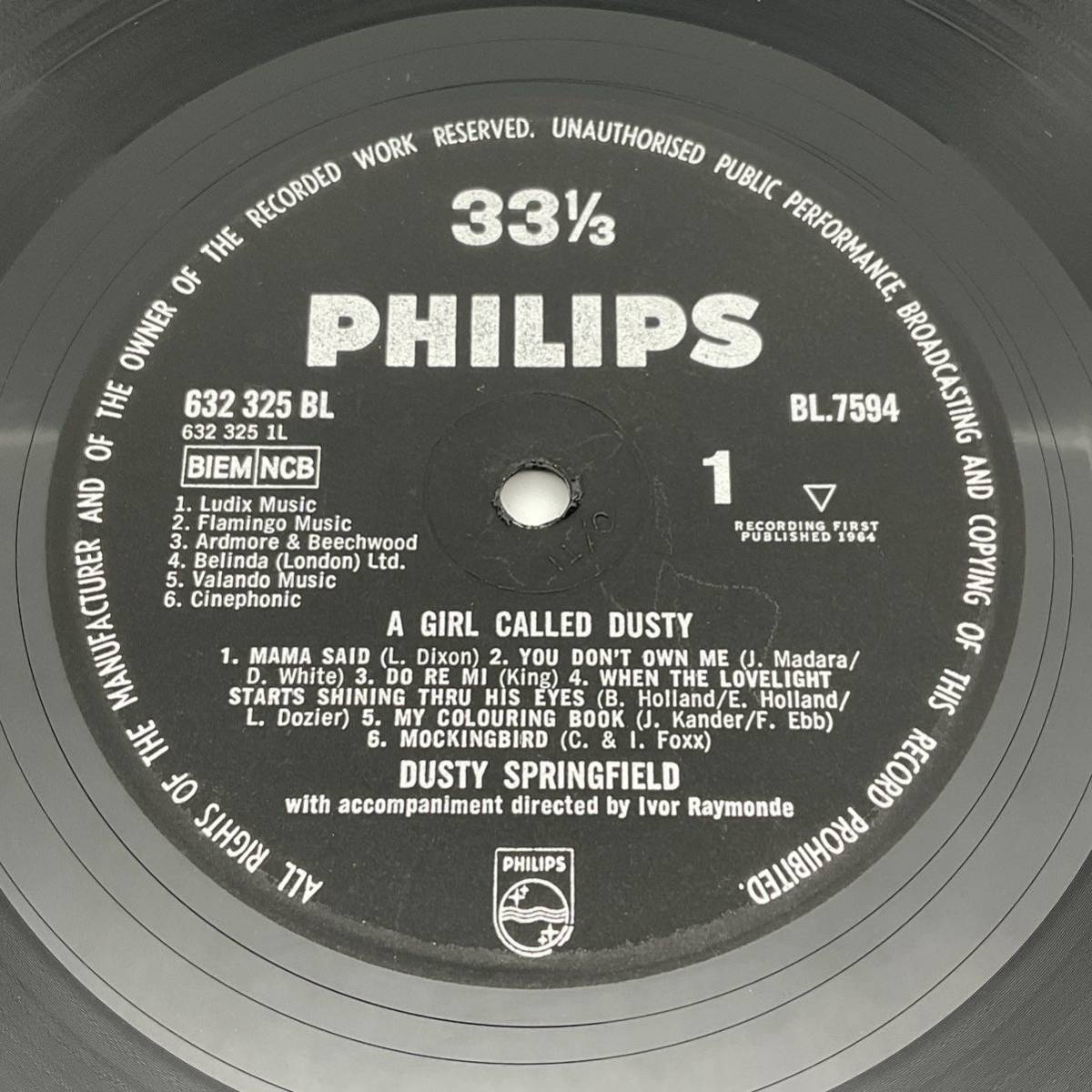 LP レコード 英 UK オリジナル / Dusty Springfield - A Girl Called Dusty / Philips BL 7594, Philips BL.7594_画像3