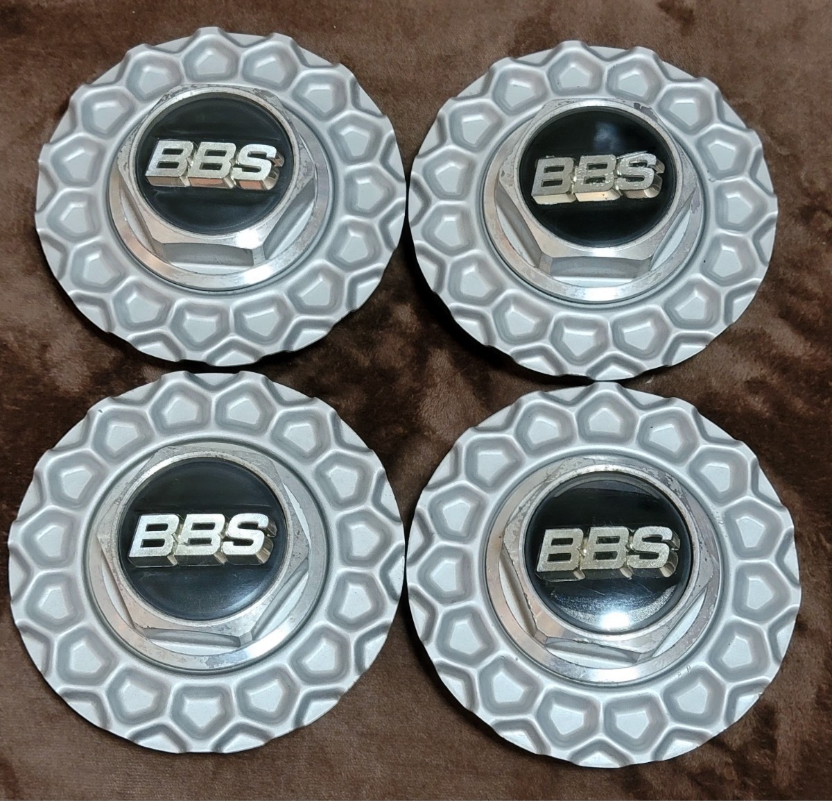 超希少　ワッフル違い　BBS RS センターキャップ ネジ式 ハイタイプ 4枚 16インチ　17インチ　即決　RS176 7j+14