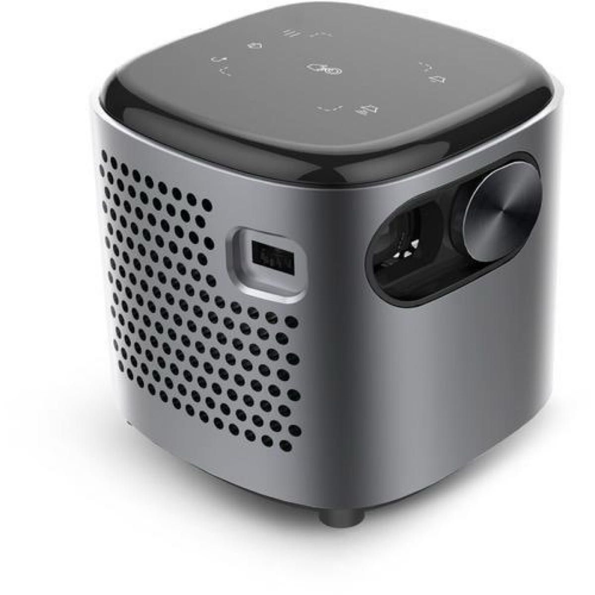 エムラボ CUBIC Mobile Smart Projector モバイルスマートプロジェクター メタリックダークグレー