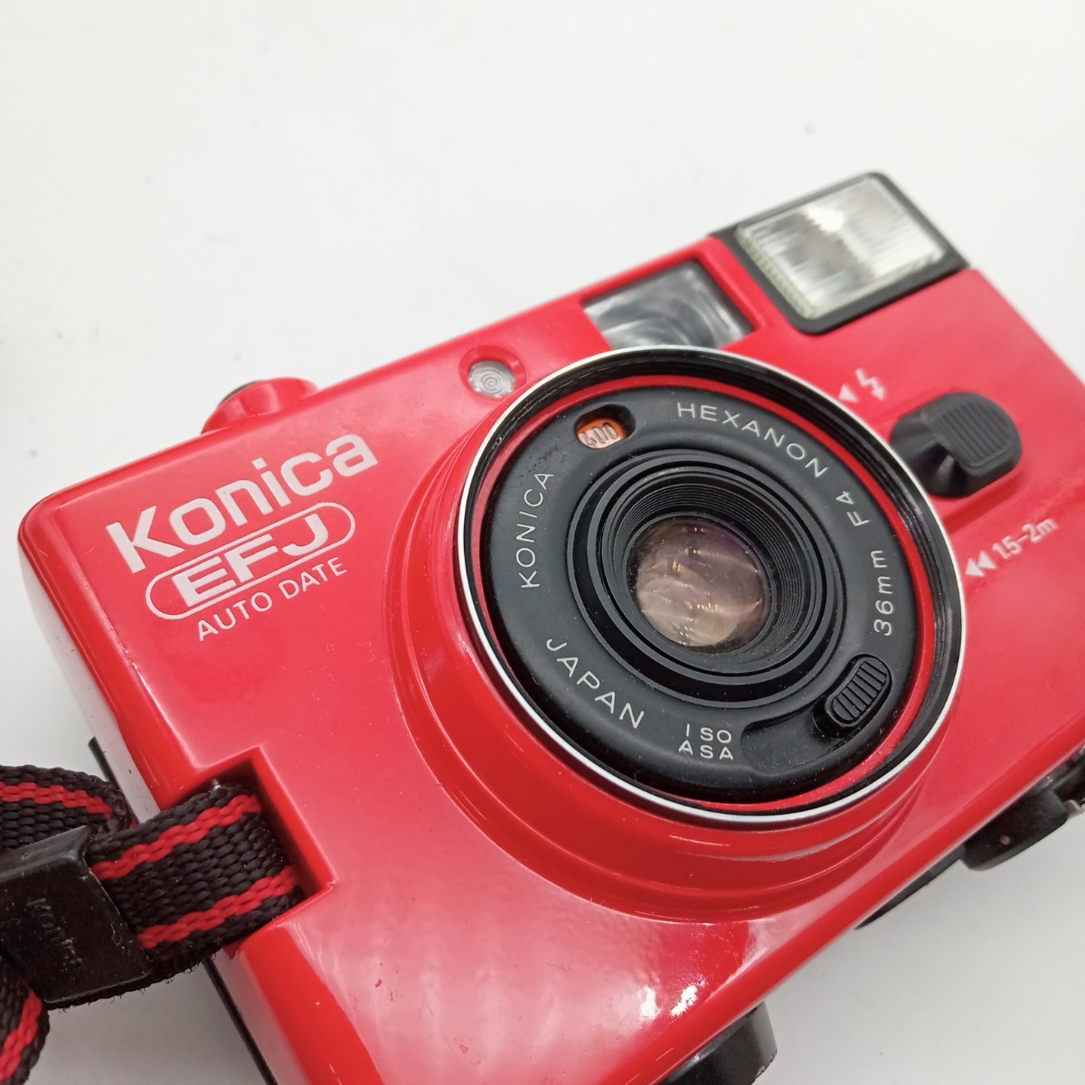 北山12月No.5 カメラ Canon Konica キャノン コニカ 2点まとめて 動作未確認 ブラック レッド フィルムカメラ コンパクトカメラ_画像4