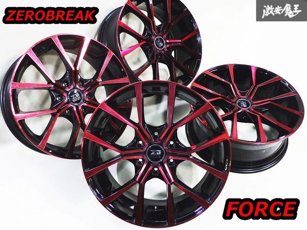 *ZEROBREAK Zero break FORCE сила 20 дюймовый 8.5J +40 PCD139.7 6H aluminium красный × чёрный колесо 4 шт. комплект 200 серия Hiace .. использование 