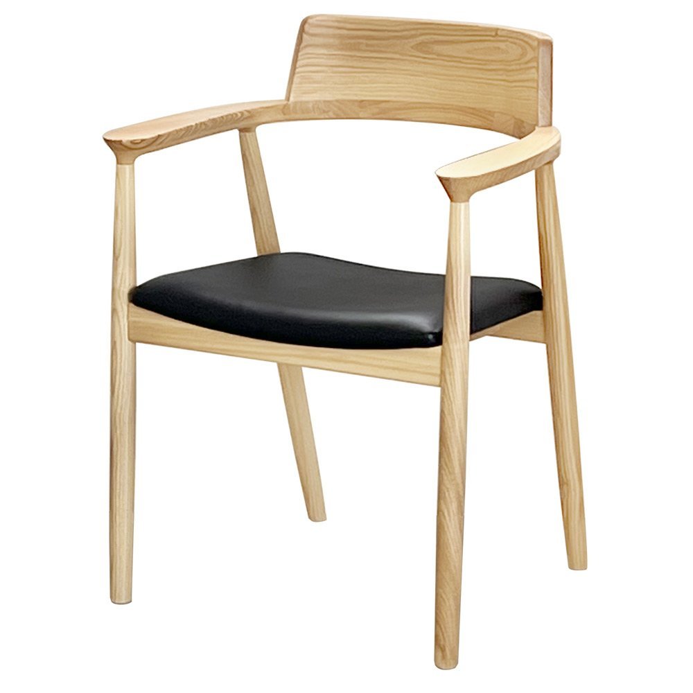 【新品】Libra ダイニングチェア SC-12 ナチュラル 天然木 木製 椅子 木製椅子 肘付き モダン