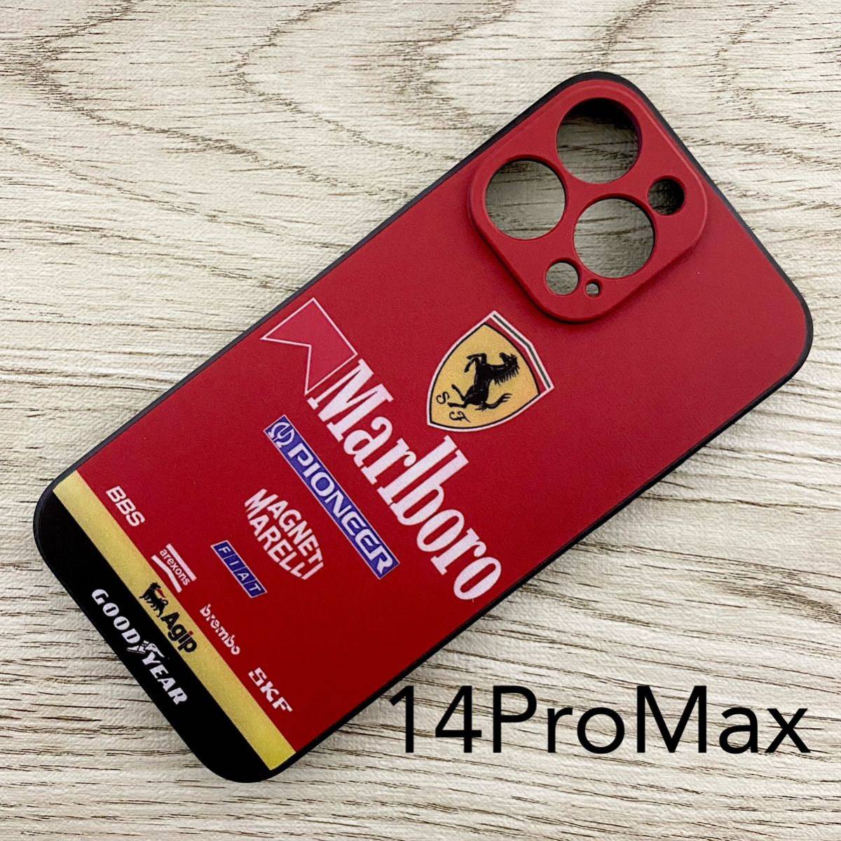 マールボロ フェラーリ iPhone 14 Pro Max ケース F1 Ferrari マルボロ プロスト アレジ シューマッハ スマホ_画像1