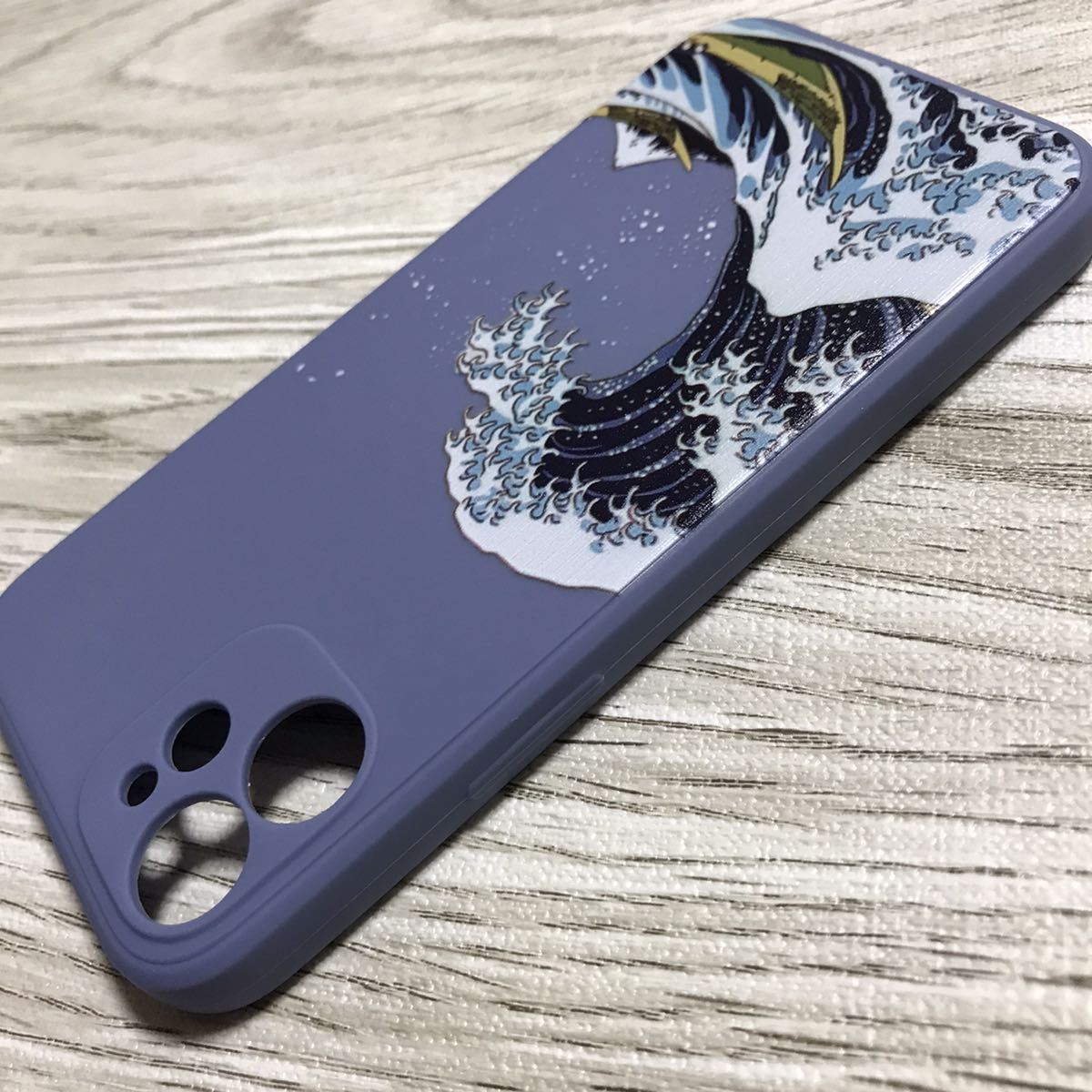 iPhone 12 mini ケース 大波 ブルー 青 日本画 波 スマホ カバー JHCASの画像3