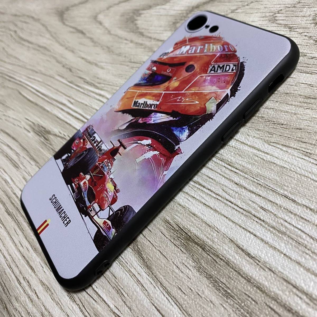 ミハエル・シューマッハ アート iPhone 8 / 7 / SE ケース F1 フェラーリ Ferrari スマホ