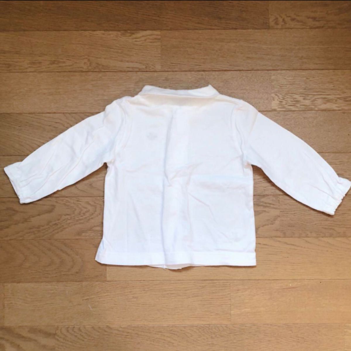 ファミリア80 ワイシャツ　白　セレモニー　フォーマル　結婚式　お呼ばれ　襟付き 男の子 ポロシャツ 長袖 白