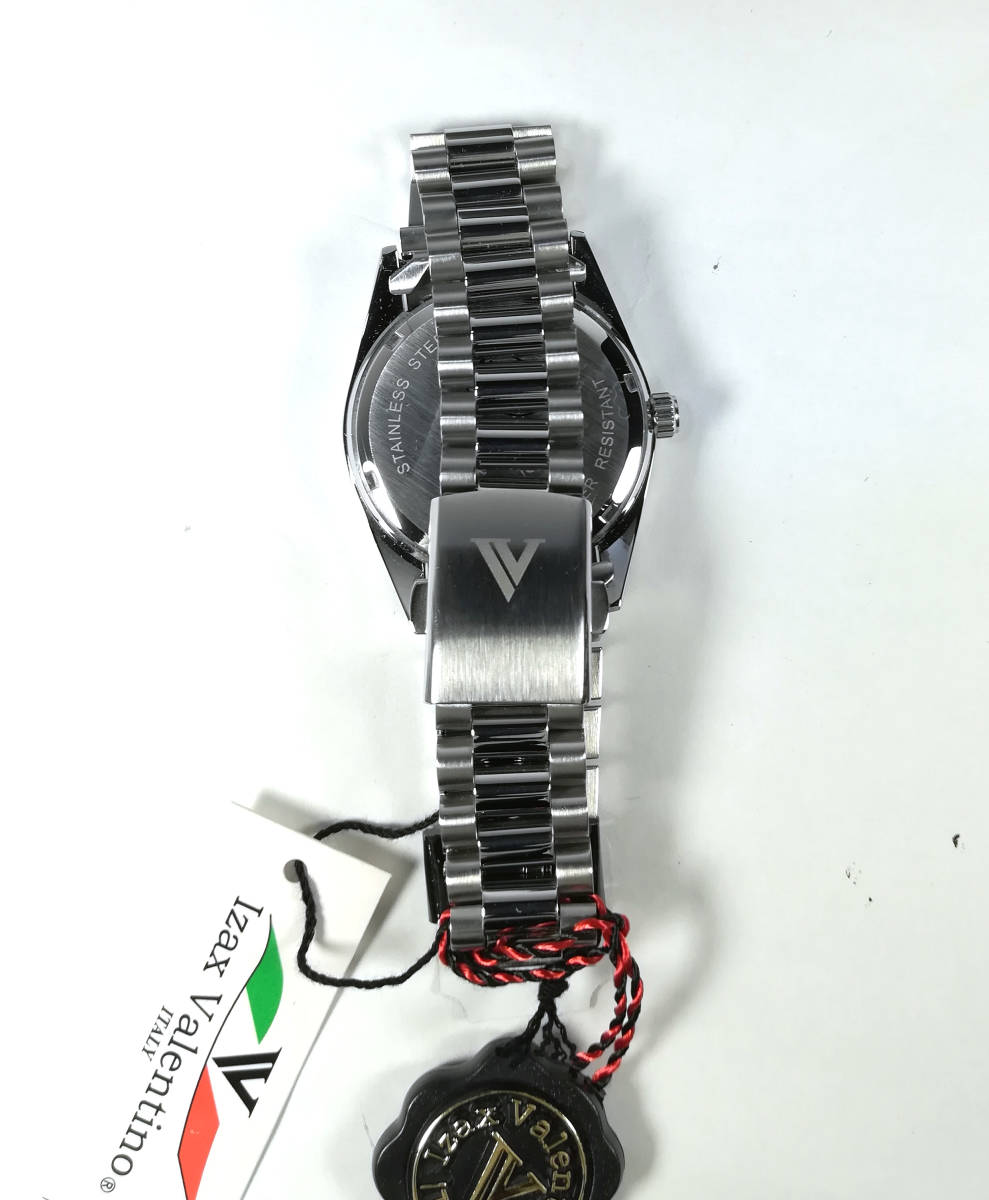 新品アウトレット　Izax Valentino メンズ 腕時計　シルバー　IVG-1000　アイザックバレンチノ　クォーツ 10気圧防水　ステンレス_画像5