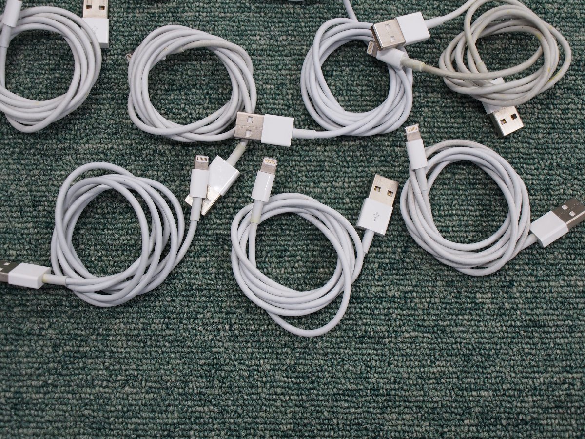 Apple Lightning to USB 充電ケーブル 通電確認 現状品 純正 10セット B50235_画像4