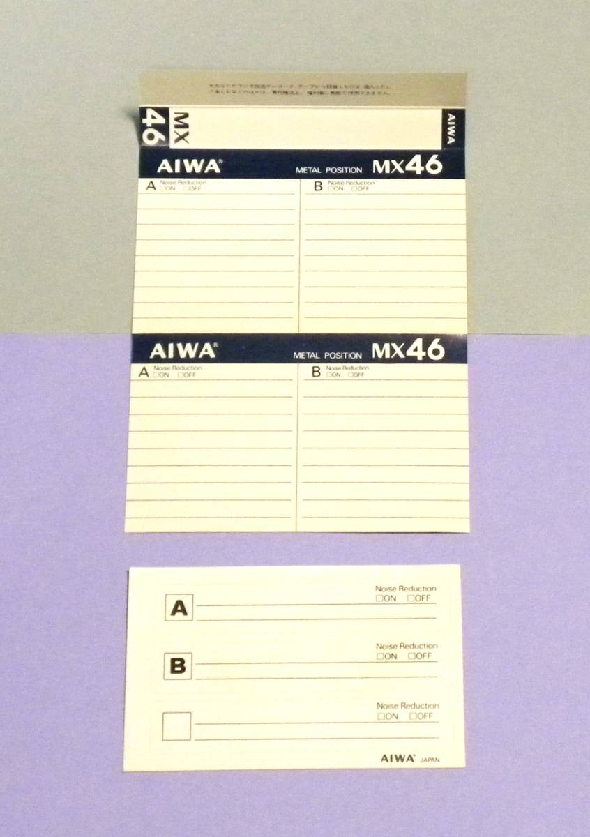 * Cassete Audio AIWA MX46 0 METAL POSITION 0 Aiwa cassette tape metal tape MX46 * USED * Made in Japan *0V**...(^^!