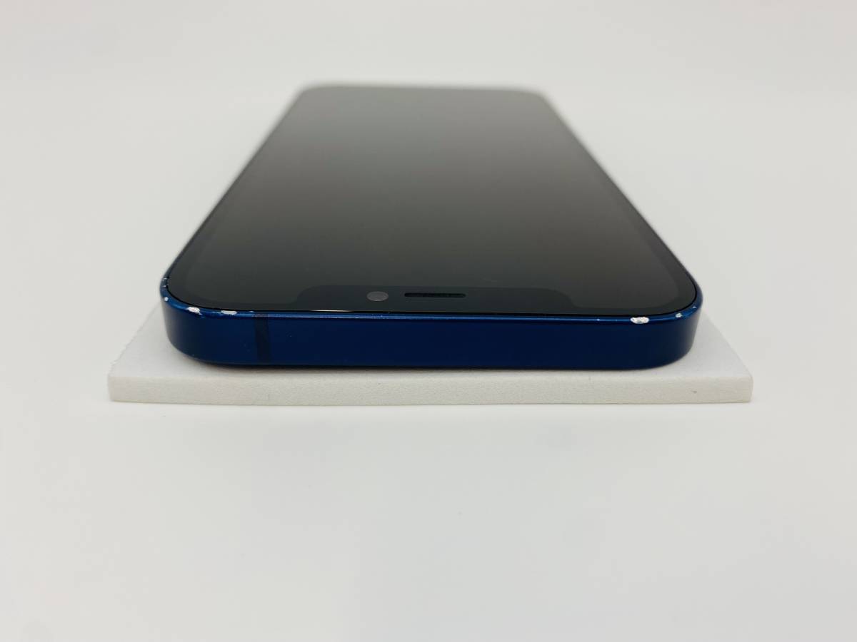 iPhone12 128GB ブルー/ストア版シムフリー/新品バッテリー100%/極薄ケース＆ブルーライトカット保護フィルムプレゼント 12-011_画像4