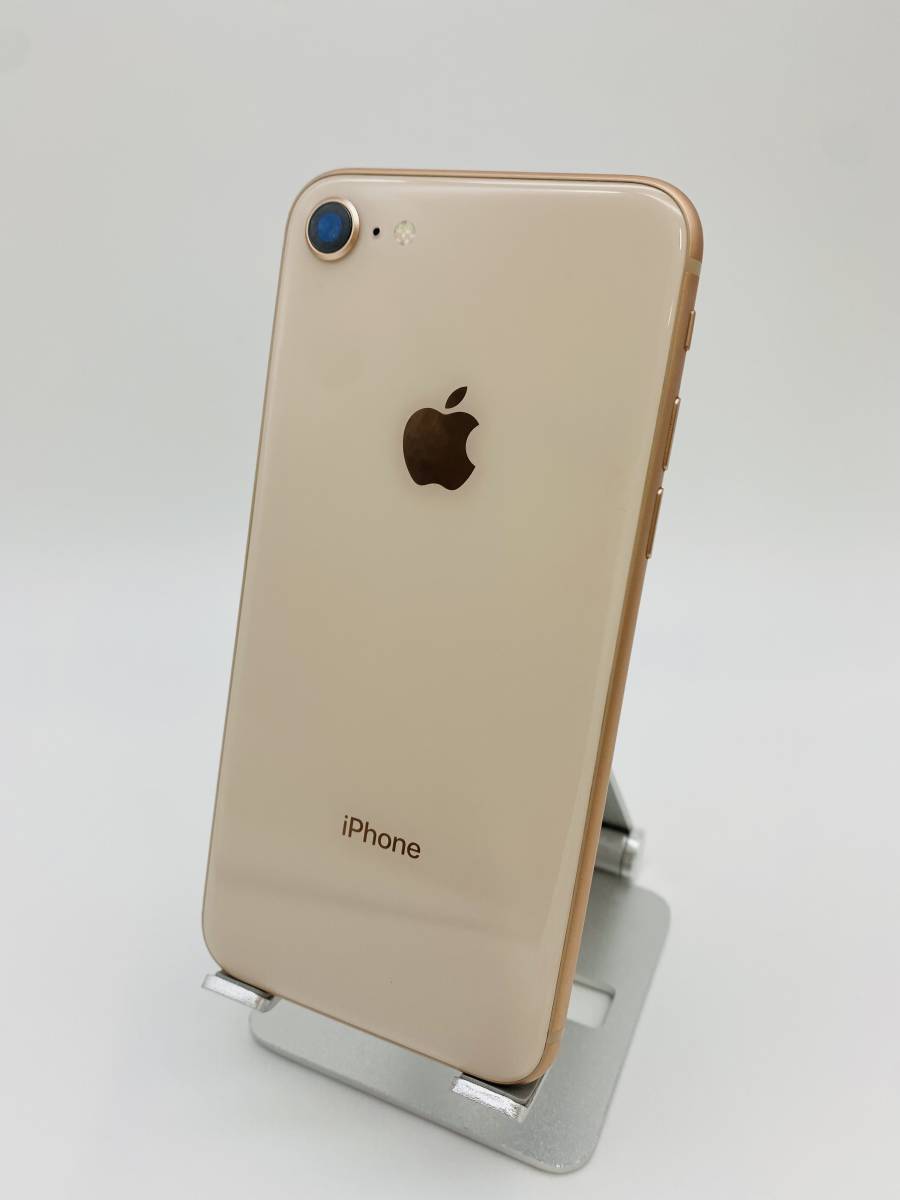 iPhone8 64GB ゴールド/シムフリー/大容量2300mAh 新品バッテリー100% おまけ多数 8-089_画像2