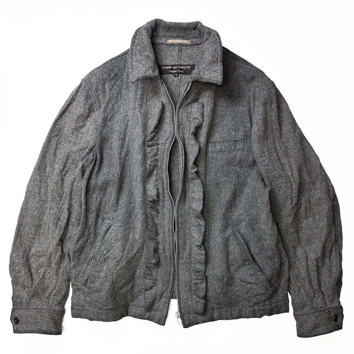 ウール製品加工 ジップブルゾン ウール縮絨 コムデギャルソンオムプリュス HOMME PLUS 95AW 1995AW UNDERCOVER ジョニオ JONIO 94AW 1994AW_画像、説明文の転載・加工、編集利用禁止。