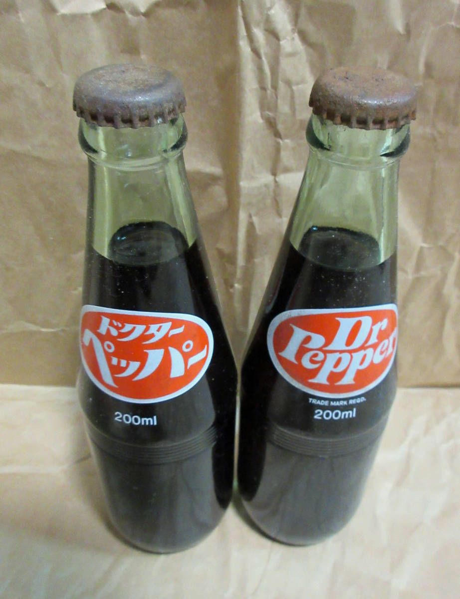 Dr Pepper ドクターペッパー 200ml瓶 2本セット 昭和レトロ_画像1