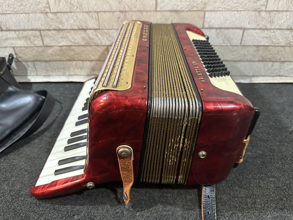 98●〇 HOHNER ARIETTA IM アコーディオン 41鍵 120ベース / ホーナー アリエッタ 鍵盤楽器 〇●_画像5