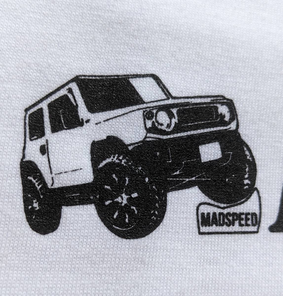 【MADSPEED】趣味Tシャツ ジムニー ジムニーシエラ（JB64W JB74W JB23W etc）4WD オフロード ホワイト 長袖 Lサイズ