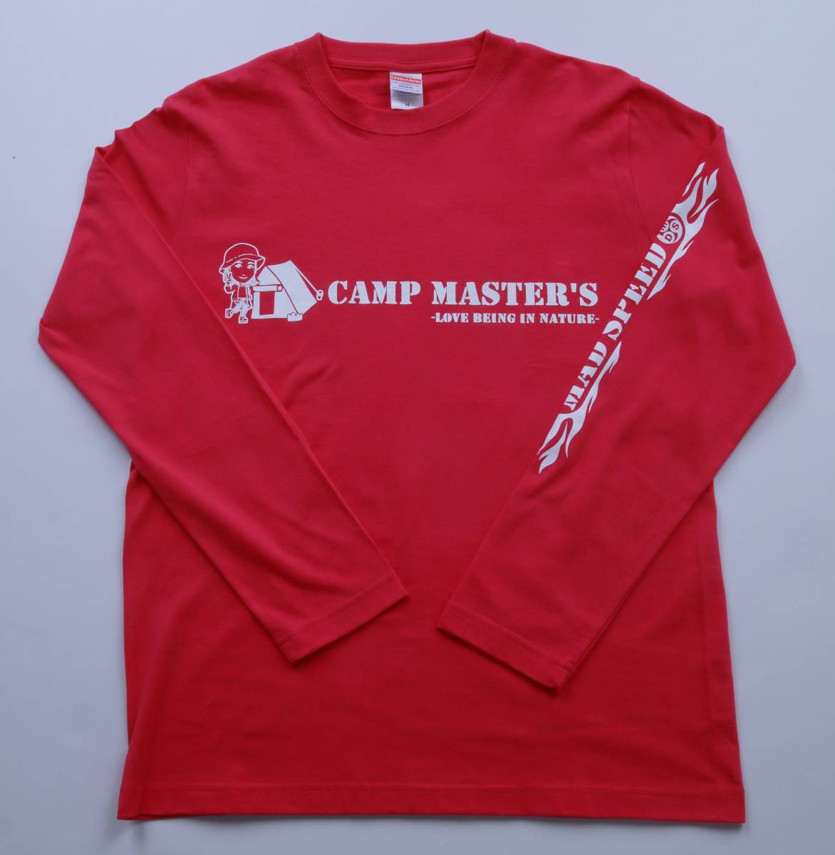 【MADSPEED】趣味Tシャツ レッド キャンプ ソロキャンプ ゆるキャンプ グランピング キャンプコーデ アウトドア 2XLサイズ 男女兼用_画像1