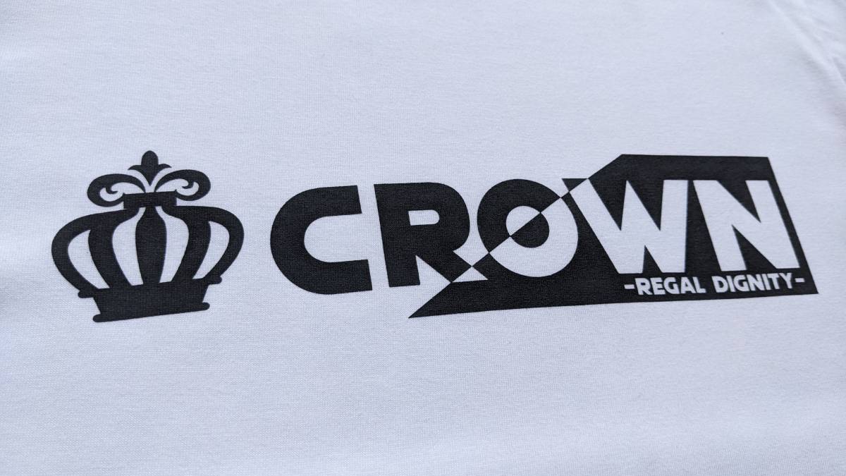 【MADSPEED】趣味Ｔシャツ 王冠 クラウン crown クラウンクロスオーバー クラウンスポーツ ver 長袖 ホワイト Lサイズ_画像3