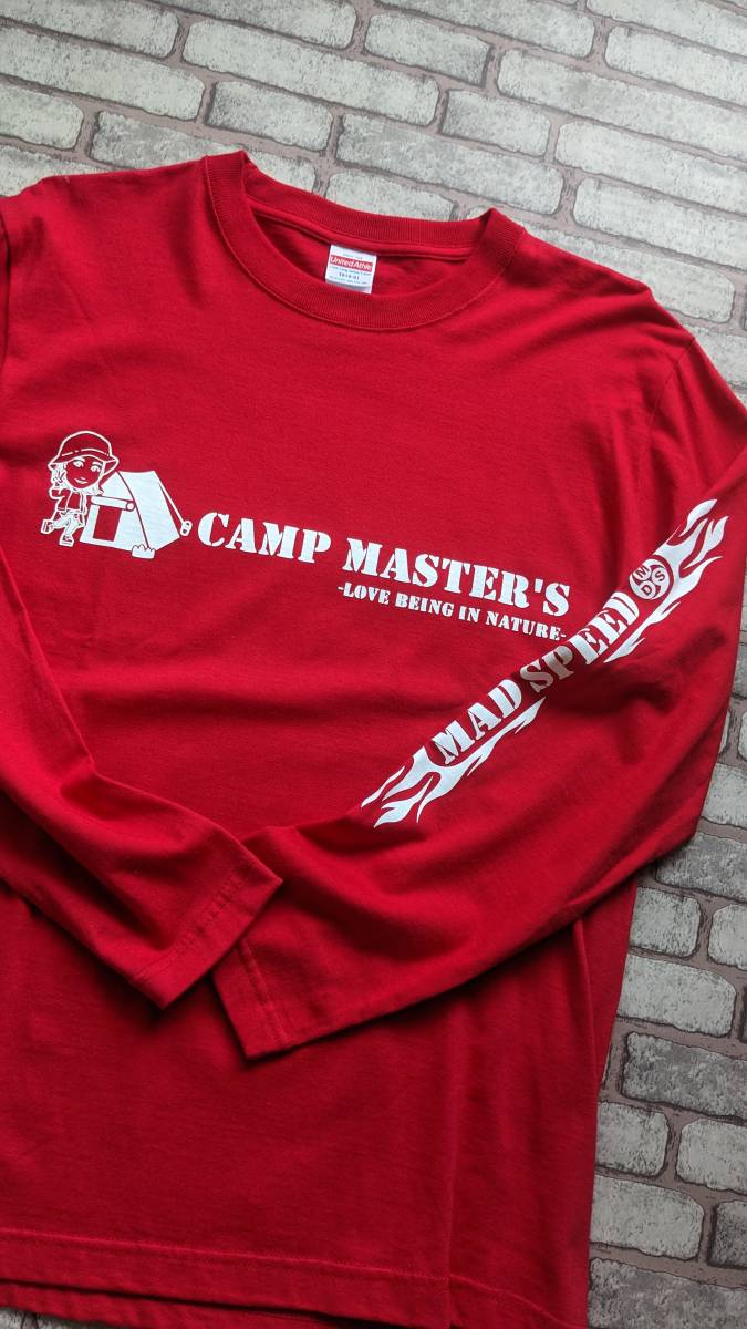 【MADSPEED】趣味Tシャツ レッド キャンプ ソロキャンプ ゆるキャンプ グランピング キャンプコーデ アウトドア 2XLサイズ 男女兼用