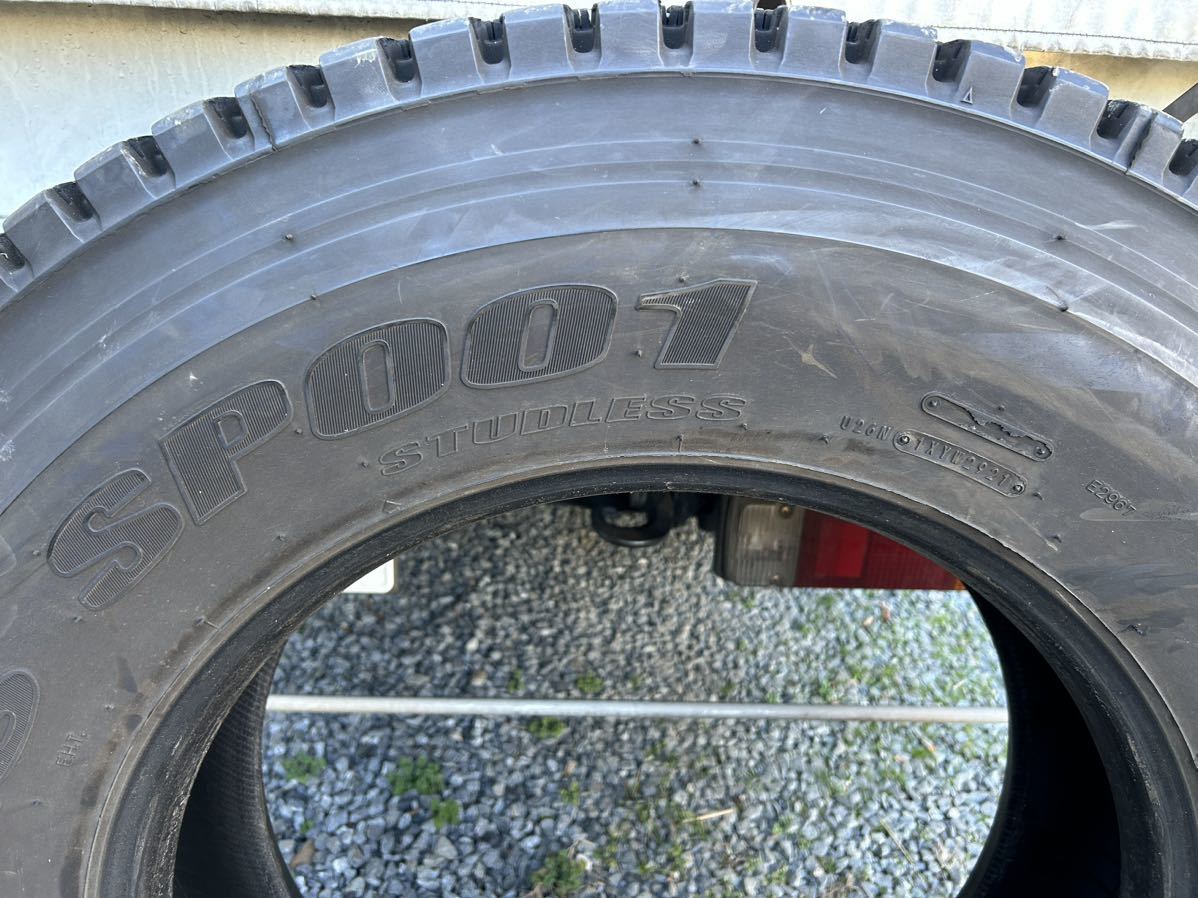 【中古2本】ダンロップ SP001 275/80R22.5 151/148J 21年製造 約9分山 中古スタッドレスタイヤの画像5