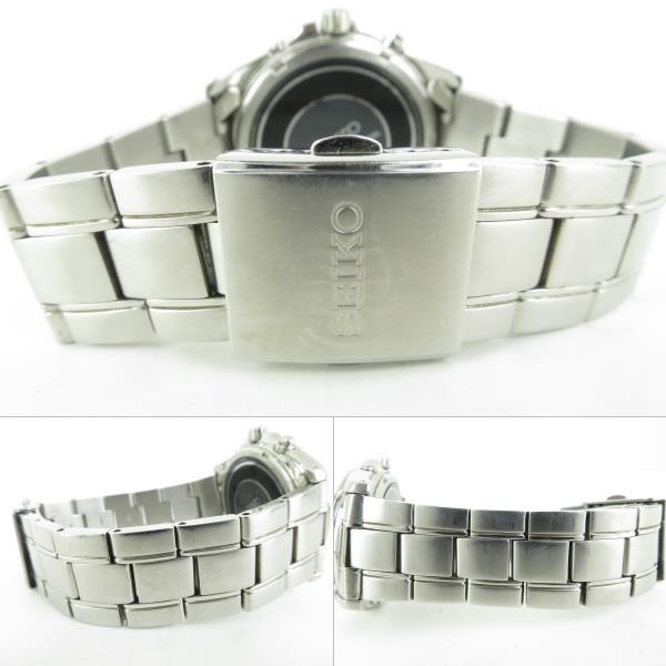 SEIKO　セイコー　スピリット　メンズ腕時計　7B24-0AA0　電波ソーラー　黒文字盤　お洒落な　シルバーカラー　H01_画像10