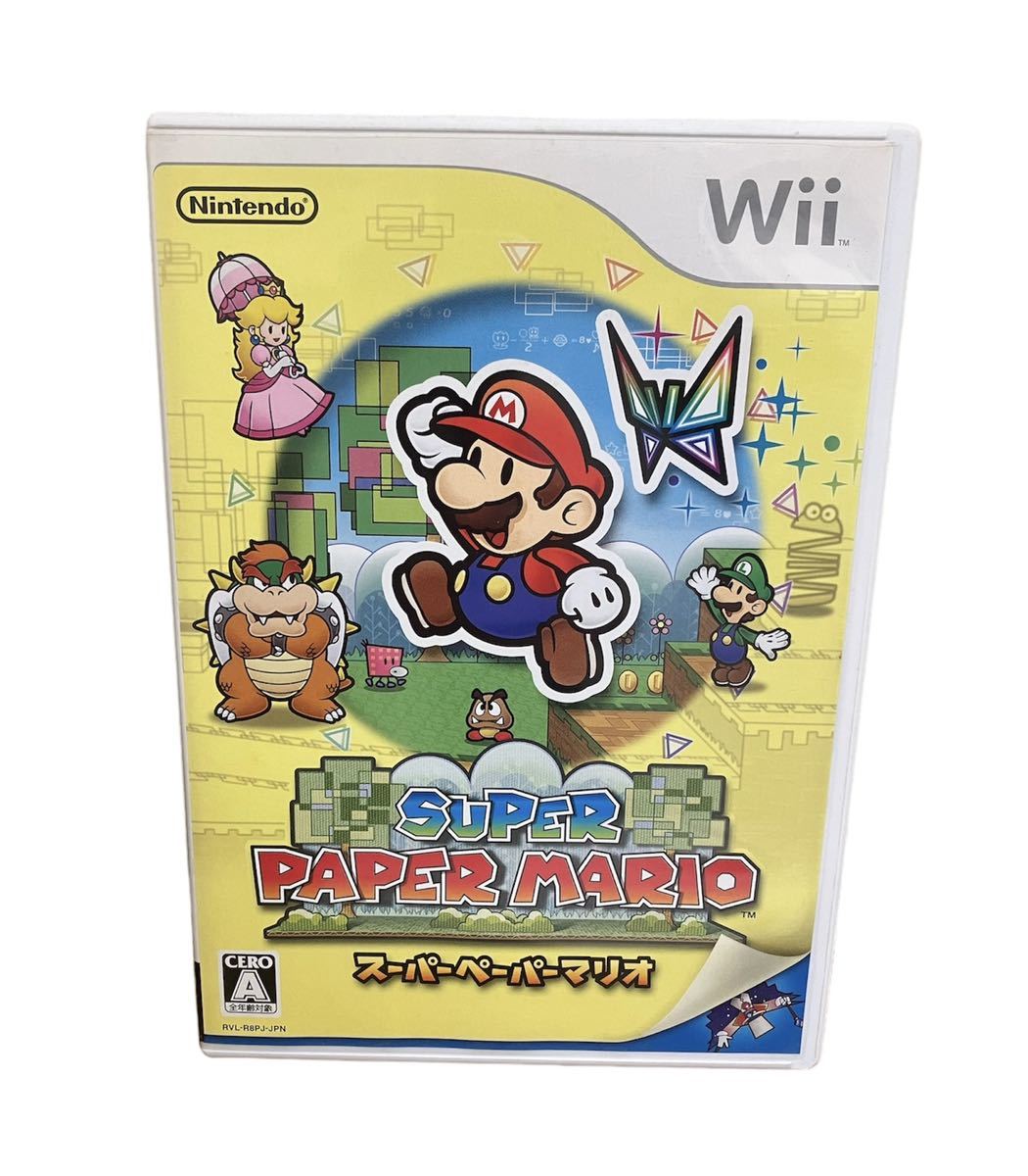 536 中古品　Wii ソフト スーパーペーパーマリオ 任天堂 Nintendo ゲームソフト ケース付き　取扱説明書付き_画像1