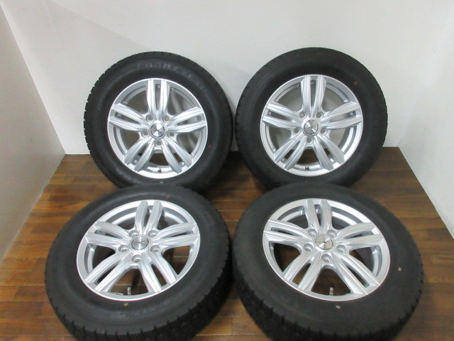 【送料無料・税込み】Weds ジョーカー スクリュー 15in6J+53 5穴PCD114.3 GY ICENAVI7 195/65R15 ステップワゴン/ノア/ヴォクシー他_画像1