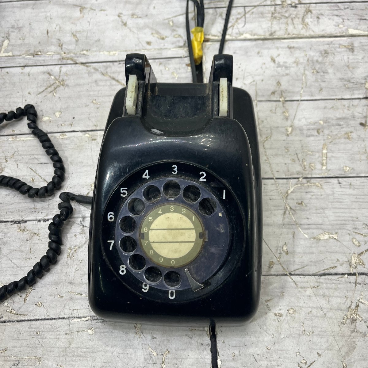 =R= black telephone machine Showa Retro missed black telephone antique Vintage Japan electro- confidence telephone . company junk =B-231247