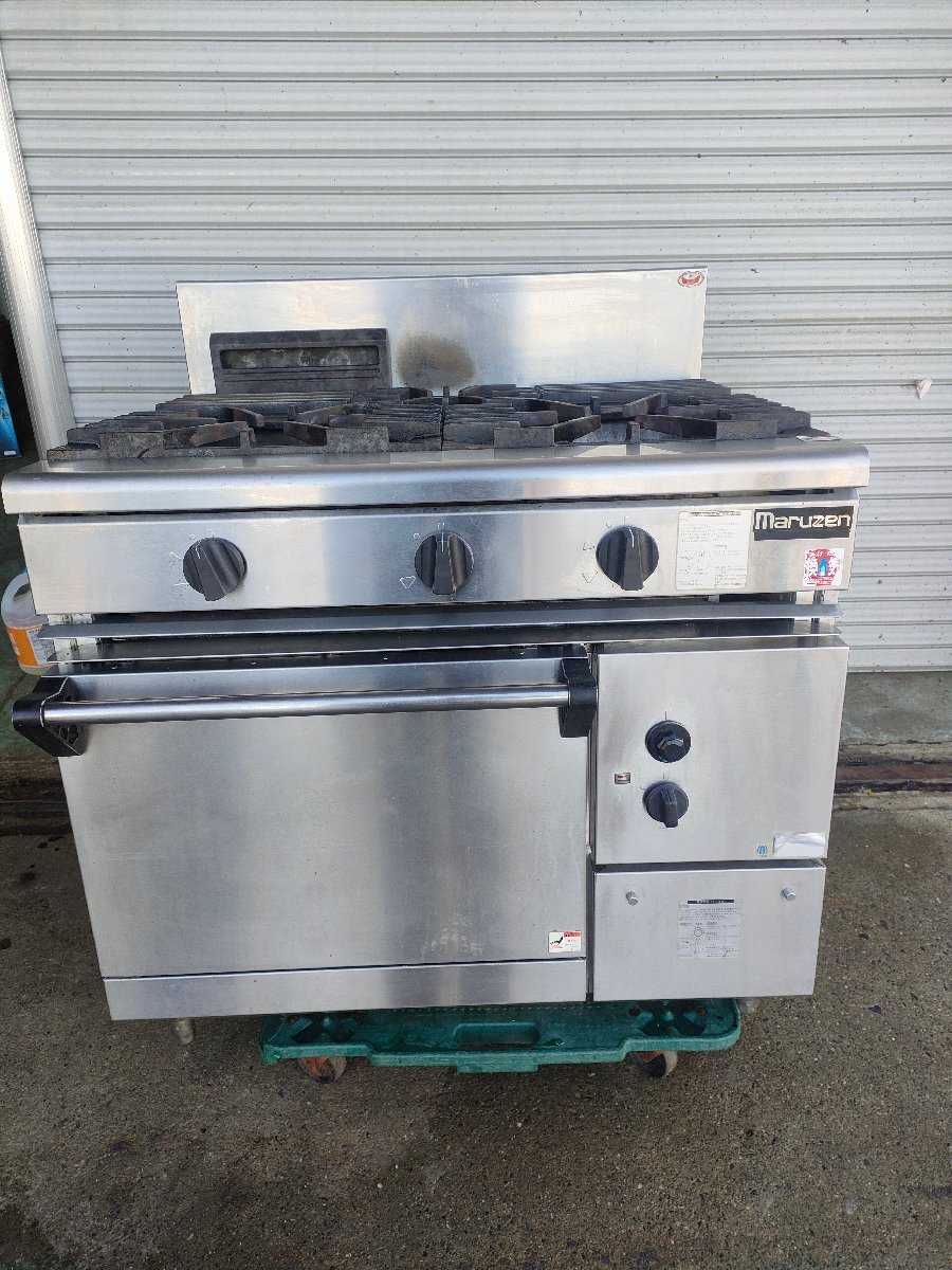 √OG√ マルゼン オーブンコンロ 中古品 W900×D750×H800 √OG√ マルゼン オーブンコンロ 中古品 W900×D750×H800