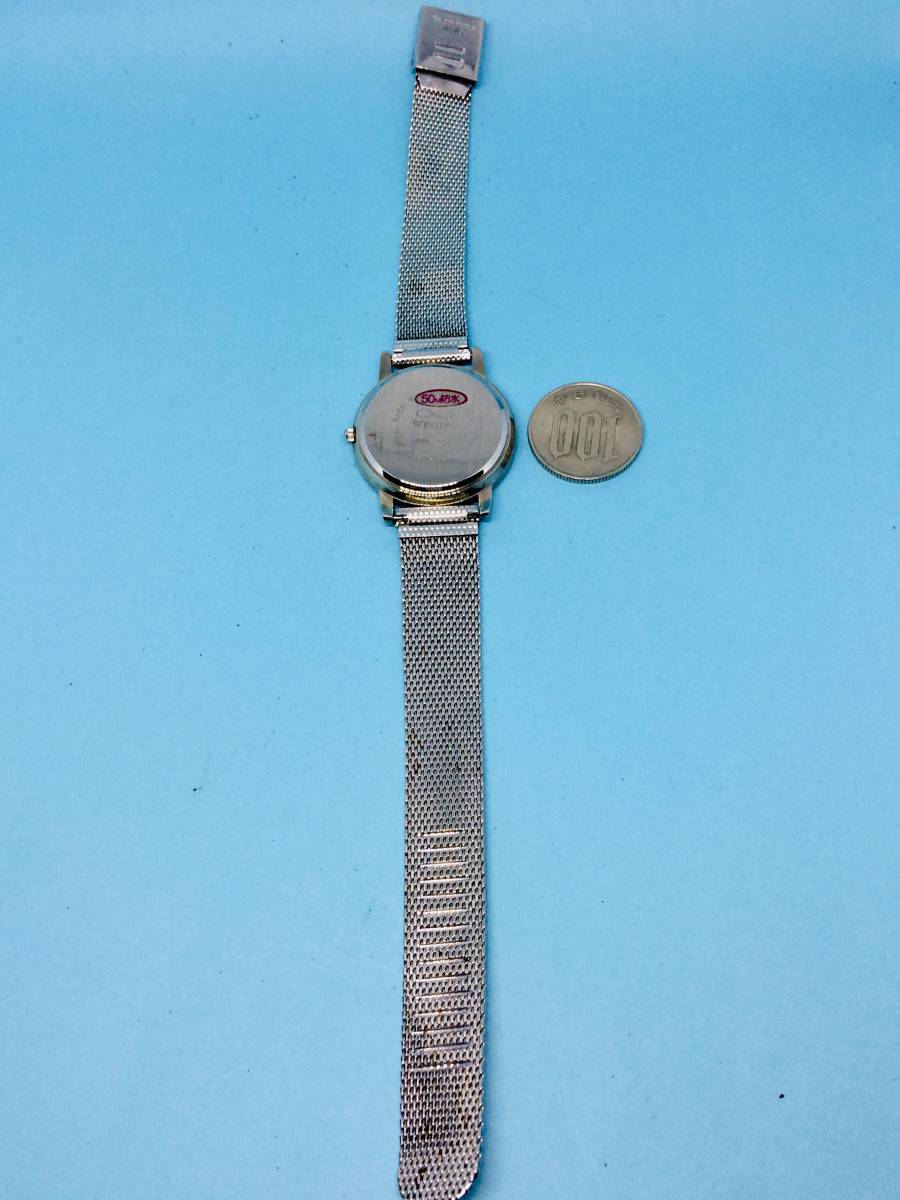 (C40)シックな時計(*'▽')WINTEM・ウィンテン（電池交換済み）つや消しシルバー・メンズ腕時計USED（送料全国一律185円）素敵な時計です。の画像10