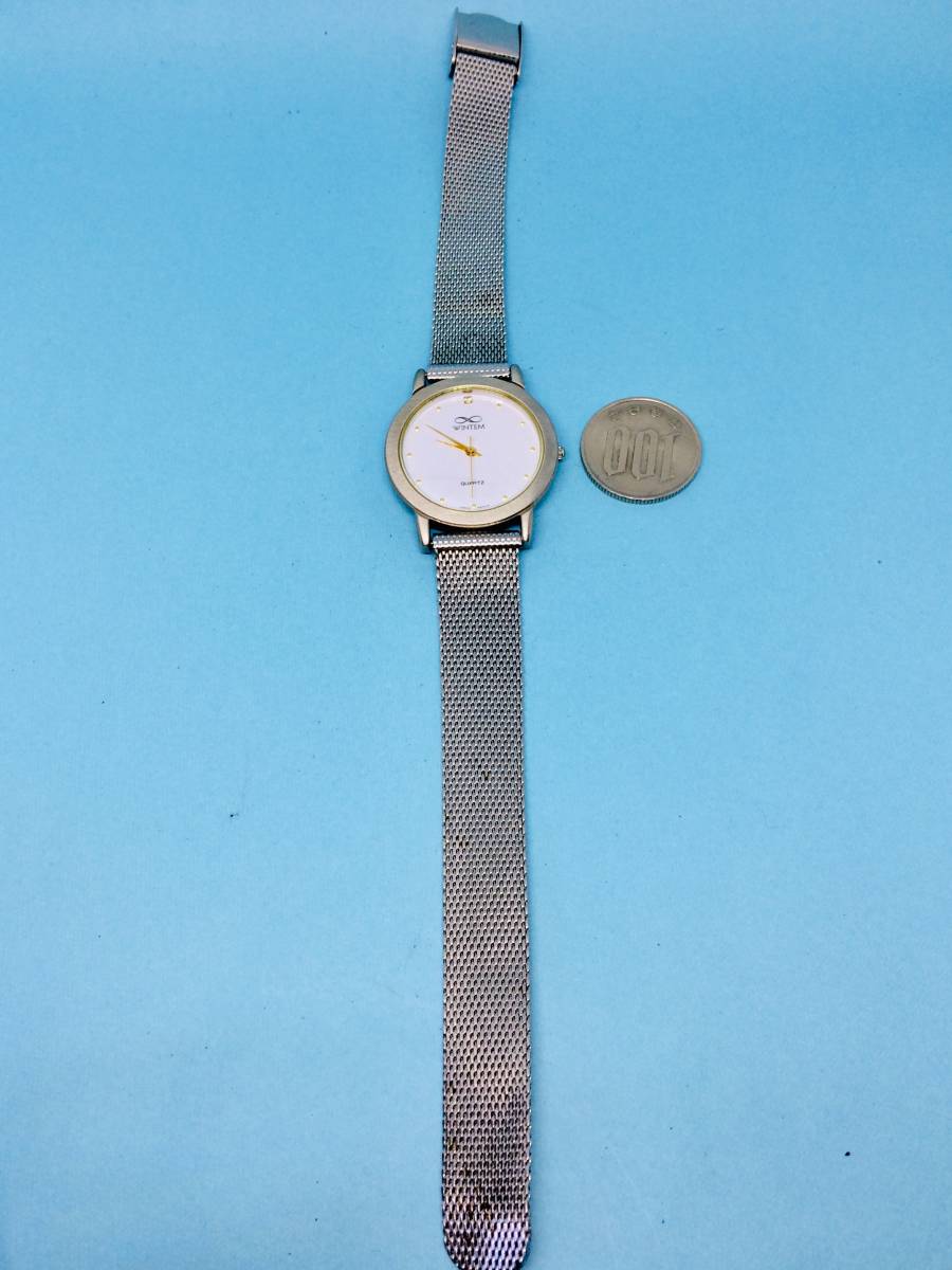 (C40)シックな時計(*'▽')WINTEM・ウィンテン（電池交換済み）つや消しシルバー・メンズ腕時計USED（送料全国一律185円）素敵な時計です。の画像9