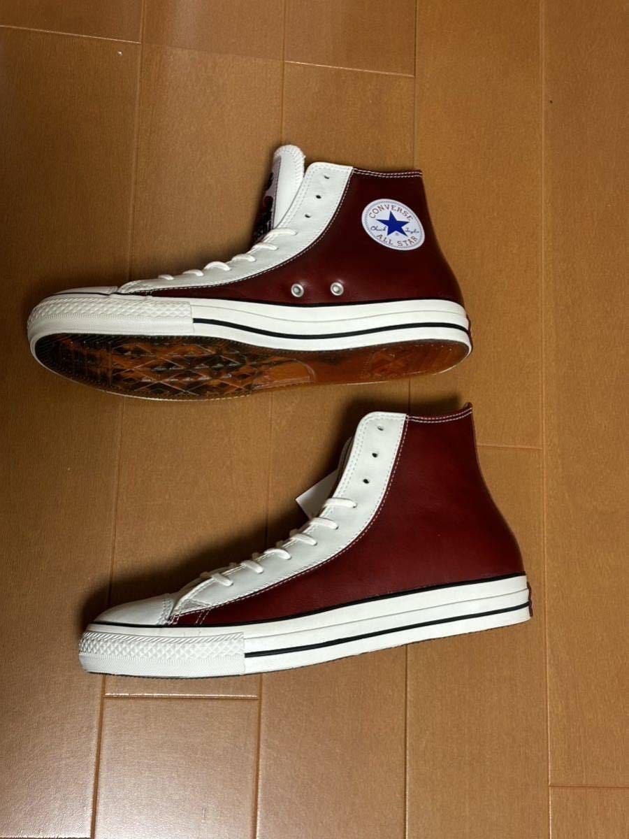 コンバース オールスター赤レザー27.5cm あしたのジョーコラボ限定モデル 矢吹丈 力石徹 CONVERSE ALL STAR JOE HI LEATHER 未使用_画像5