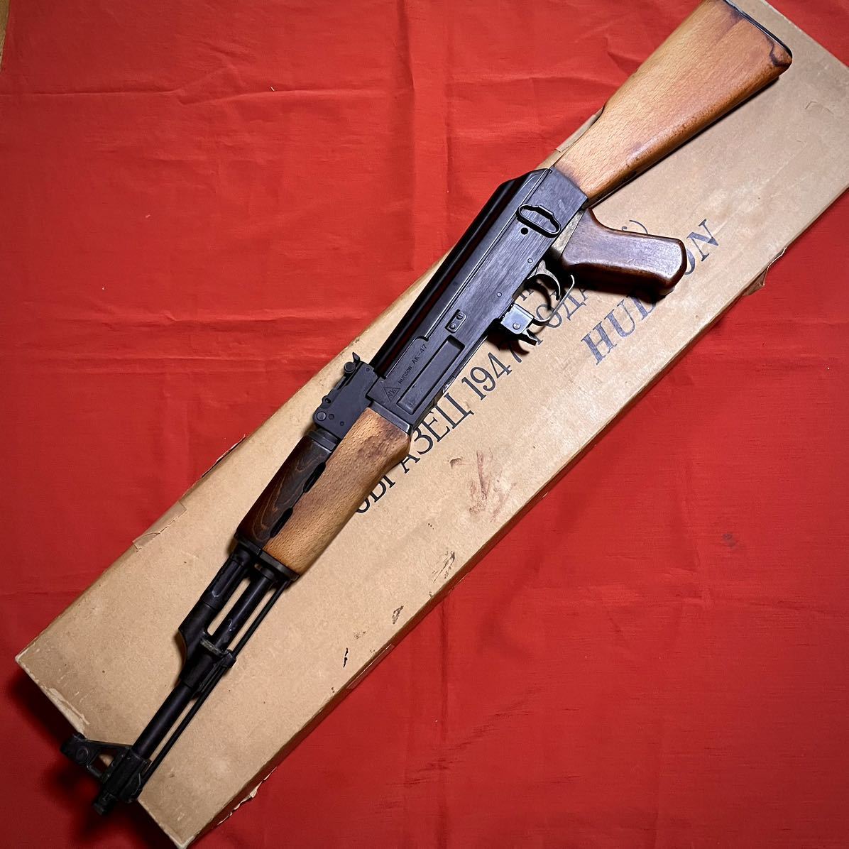 【超希少】ハドソン AK47 金属製モデルガン SMG ソ連 AKS 突撃銃　カラシニコフ　木製ストックモデル　_画像1