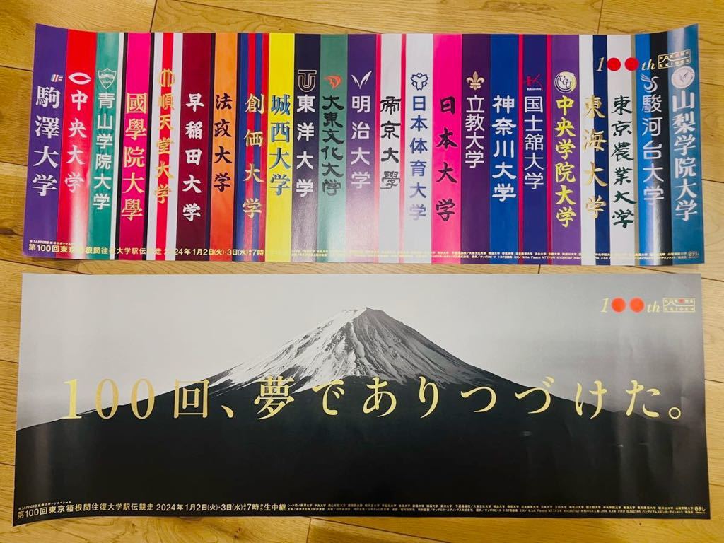 【ラスト1セット/非売品】箱根駅伝 第100回記念大会 ポスター２枚セットの画像1