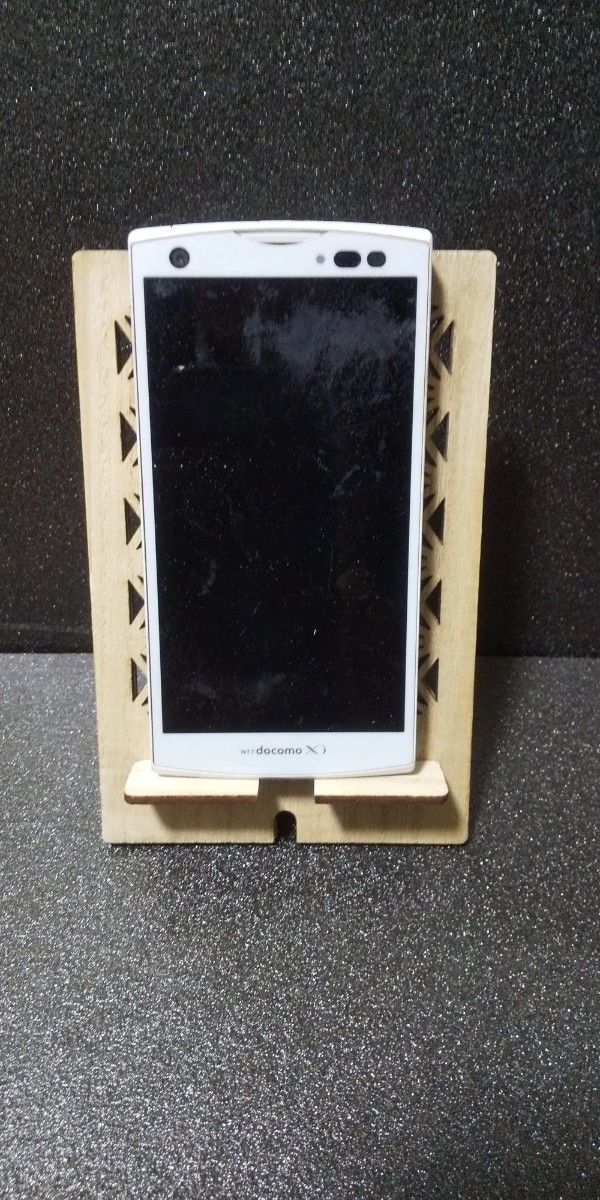 木製・麻の葉模様スマホスタンド【強化版】smartphone stand