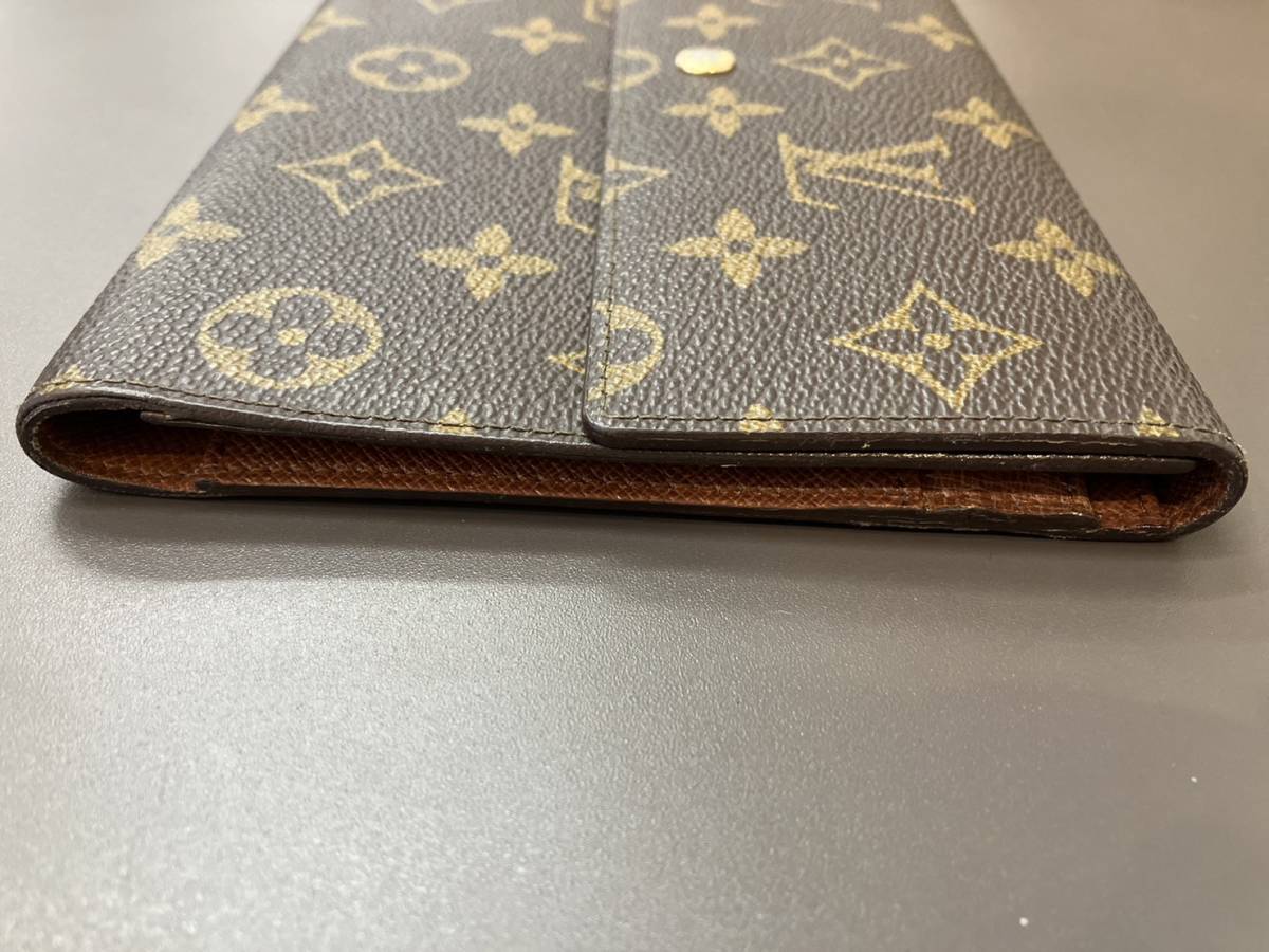 ■【売り切り】そこそこ美品 Louis Vuitton ルイヴィトン モノグラム 三つ折り財布 大判 ヴィンテージ 8909AN_画像3