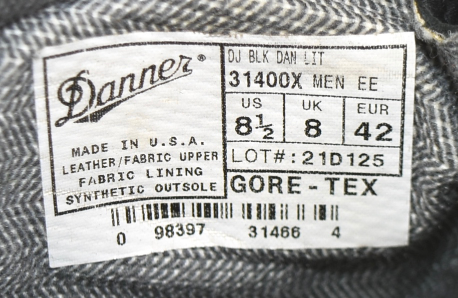 USA製 2000s DANNER Danner Light GORE-TEX Lether US8.5(26.5cm) Black ダナーライト ゴアテックス レザーブーツ オールブラック 黒 革靴の画像7