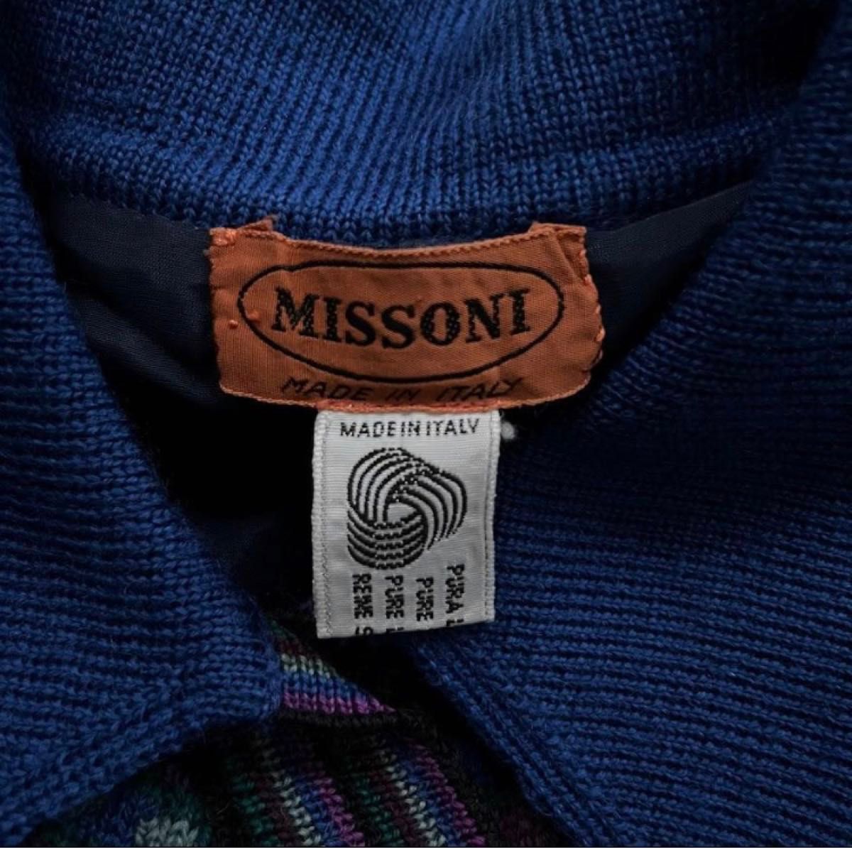 美品　MISSONI ミッソーニ　茶タグ　ロングワンピース　総柄　マルチカラー　ウール　フリーサイズ　レディース　オールシーズン　