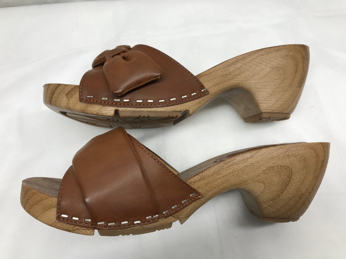 【未使用保管品】Poti ポチ サンダル BROWN WOOD Mサイズ レディース 箱付き_画像8