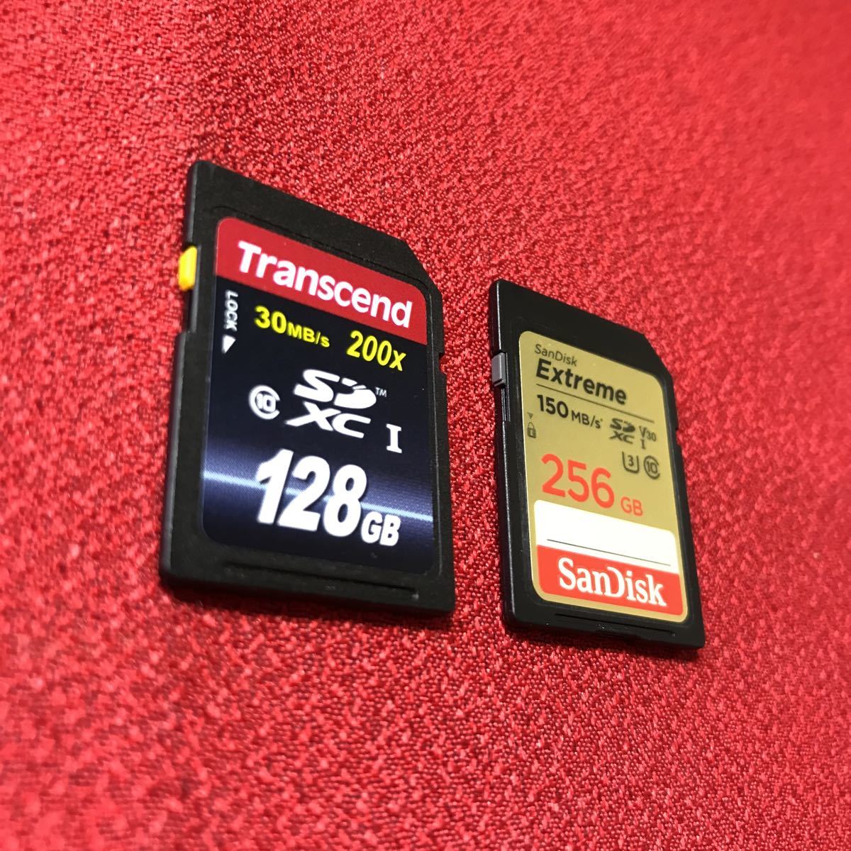 ☆1円〜Transcend Extreme SDカード 128GB 256GB 2枚まとめ 30,150MB/s 複数回使用済み【DR1】_画像6