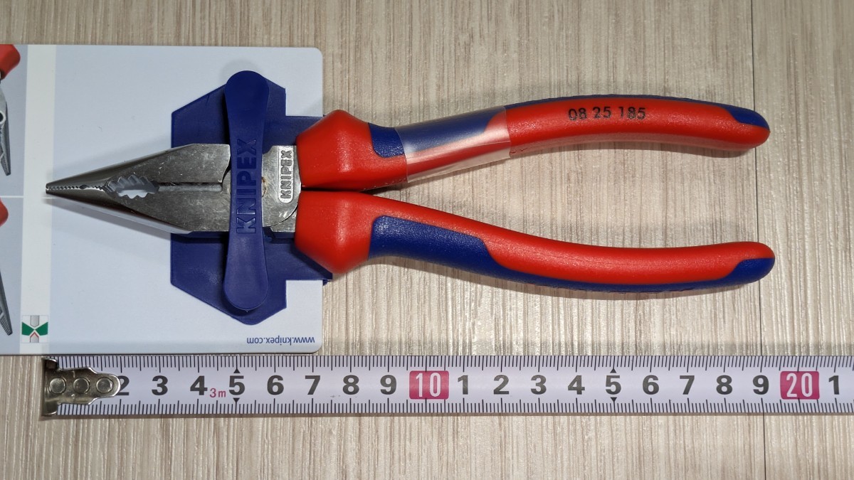 クニペックス【KNIPEX】185㎜ 0825-185(SB)ニードルノーズペンチ 新品未使用★在庫あり