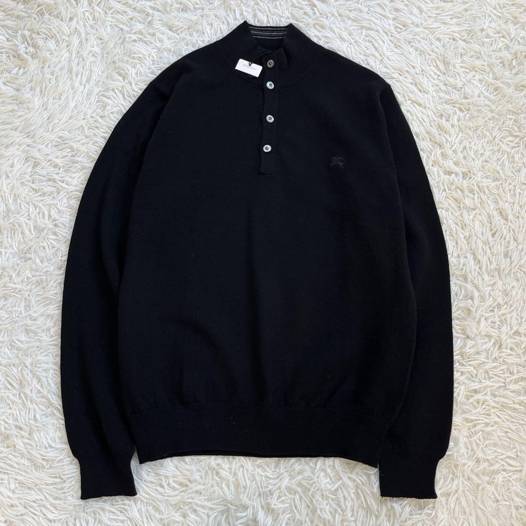 【新品未使用】バーバリーロンドン　カシミヤ混 ニット セーター　ナイト ロゴ刺繍
