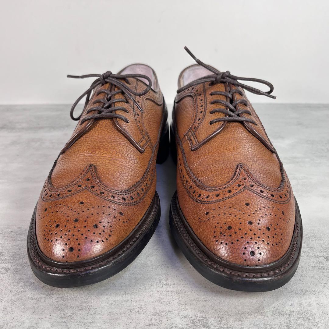 シェットランドフォックス 革靴 ロング ウィングチップ シューズ フルブローグの画像2