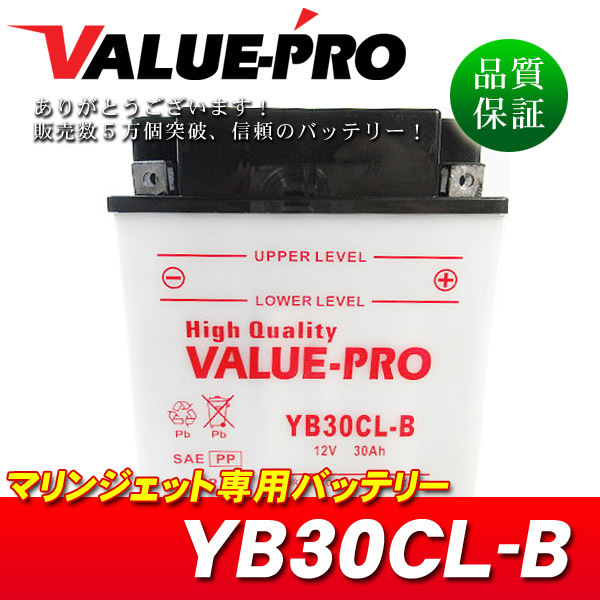 新品 開放型バッテリー YB30CL-B 互換 GB30CL-B FB30CL-B / ジェット BOMBARDIER SEADOO 1500cc～ WAKE155 WAKE215