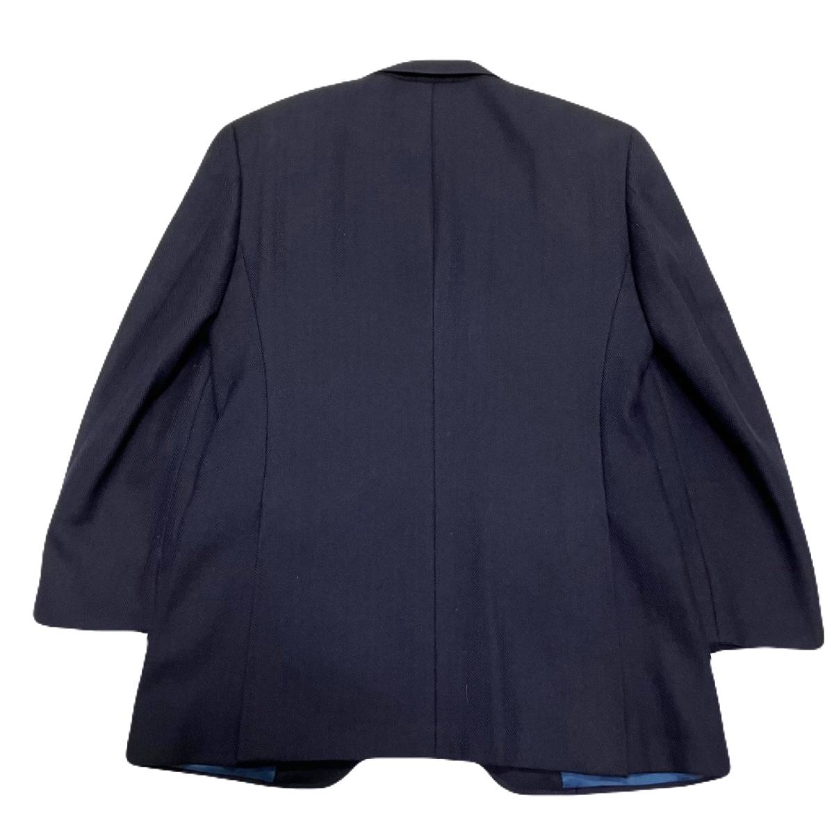 《極美品》BEAMS F ビームスエフRING JACKET リングジャケット社製 ヘリンボーン テーラードジャケットウール 3B ネイビー 裏地ブルーＸＬ_画像6