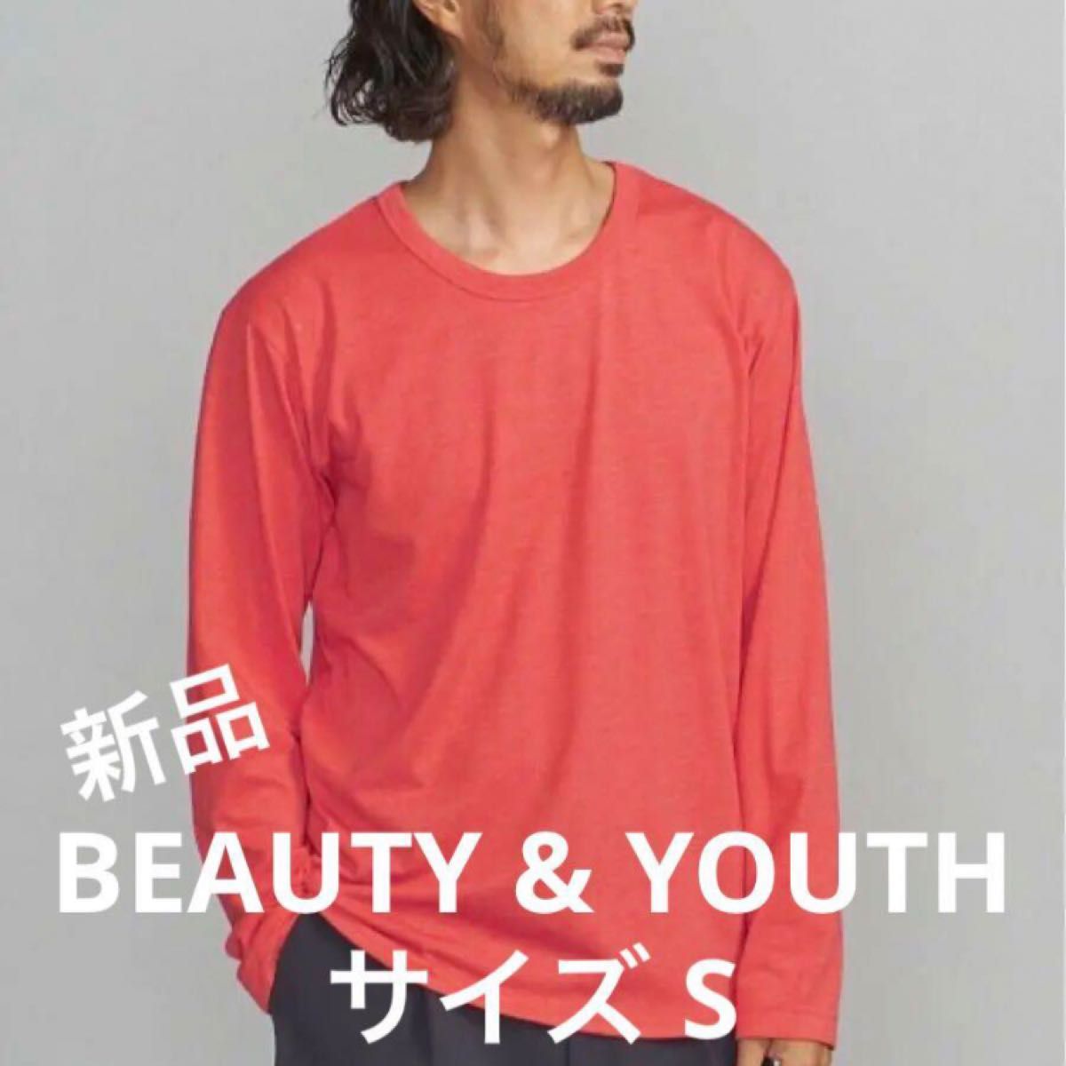 [新品] BY トライブレンド クルーネック カットソー S RED