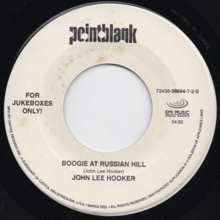 貴重盤 / JOHN LEE HOOKER - BOOGIE AT RUSSIAN HILL (Promo only Jukebox 45') / KILLER BLUES BOPPERS TWIN-SPIN / ロカビリーの画像1