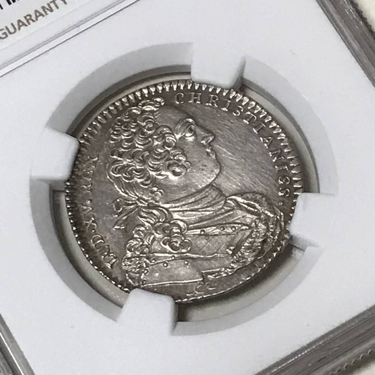 ★(UNDATED) フランス　ジェトン銀貨　ルイ15世 ・パリの都市景観　NGC UNC DETAILS CLEANED_画像4